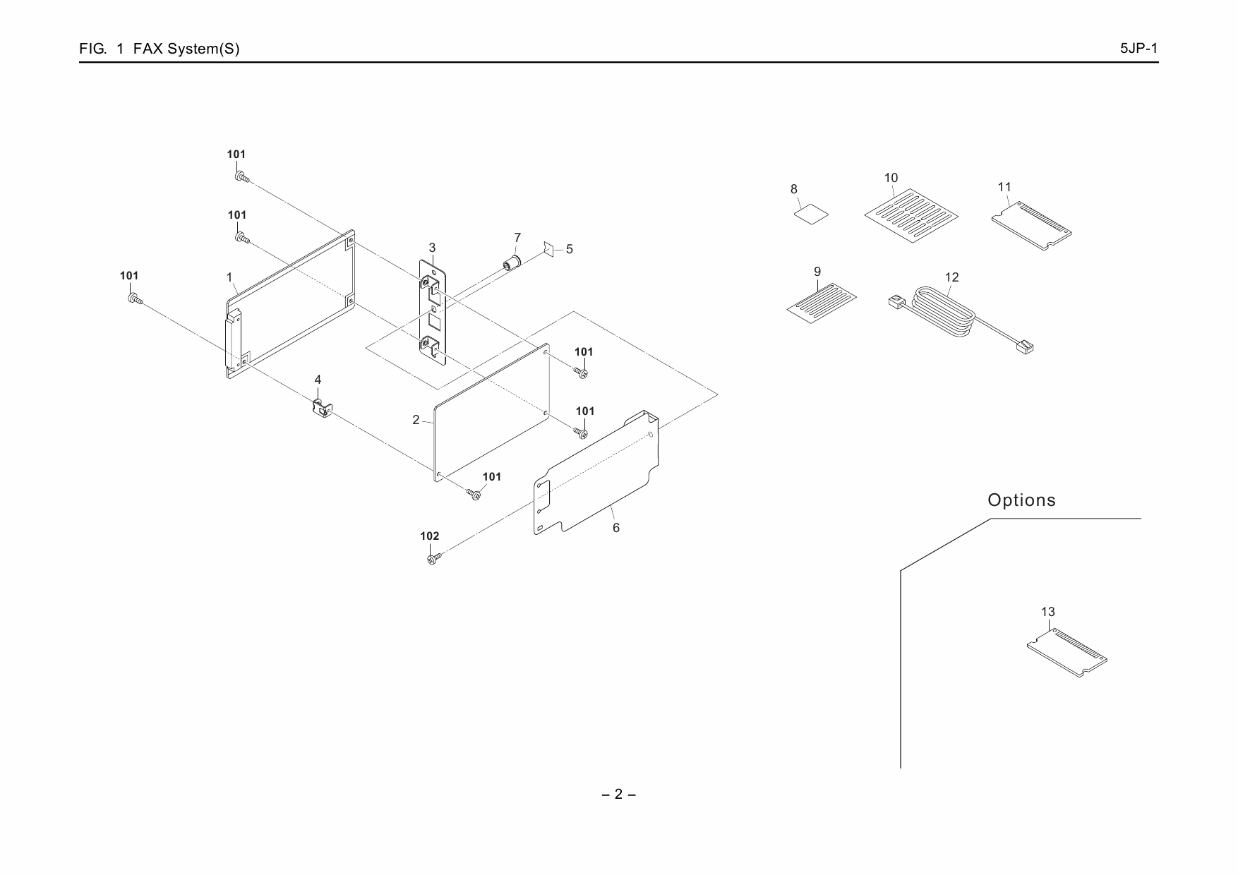 KYOCERA Options FAX-System-S for TASKalfa 552ci Parts Manual-4